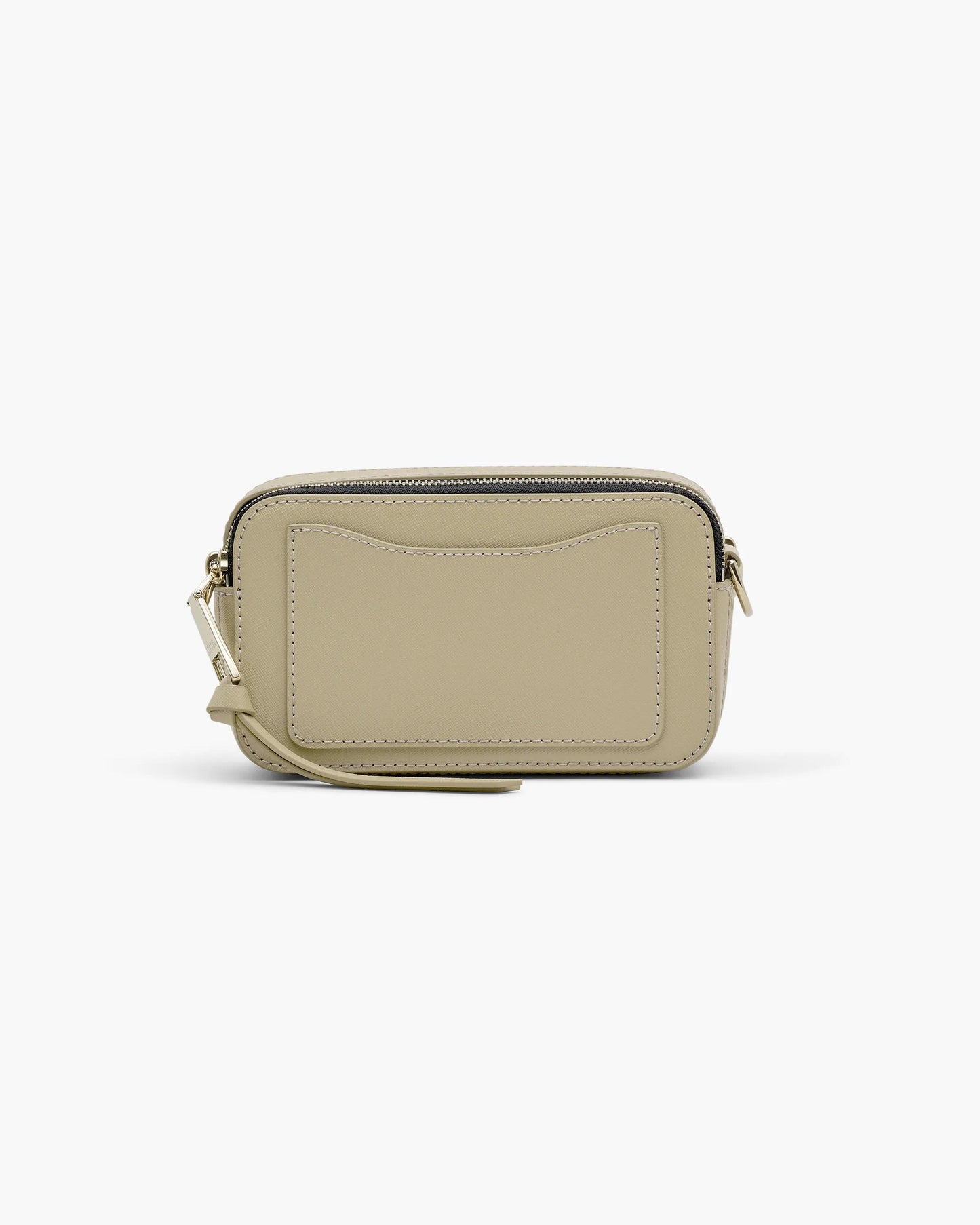 Bolsa Marc Jacobs The Snapshot DTM, Couro Saffiano Legítimo Tonal, cor Cáqui, detalhe do material | Original Exports