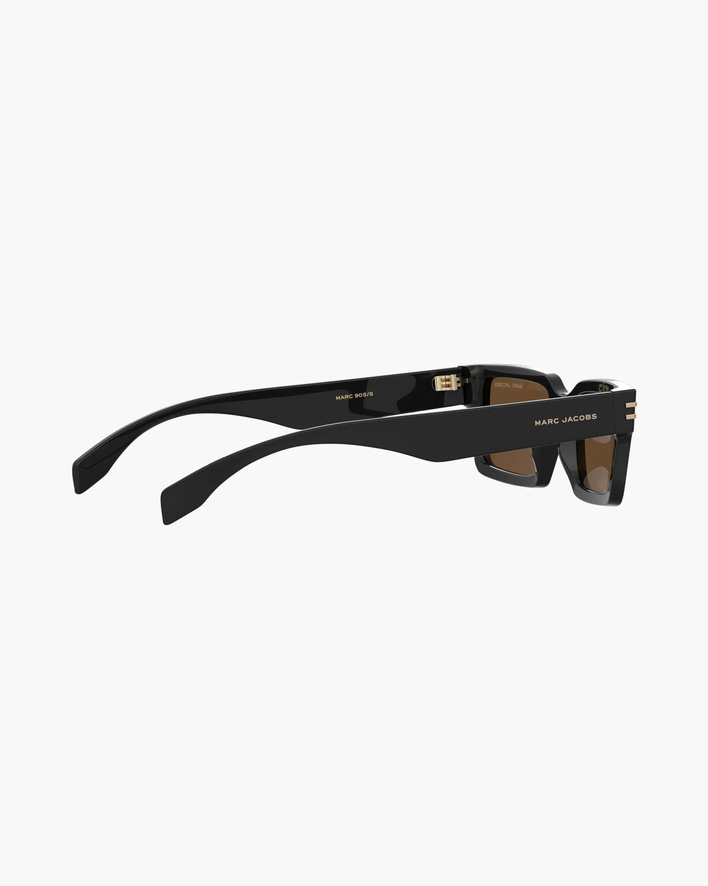 Óculos de Sol Marc Jacobs The Rectangle Sunglasses, Acetato, cor Preto, detalhe da armação | Original Exports