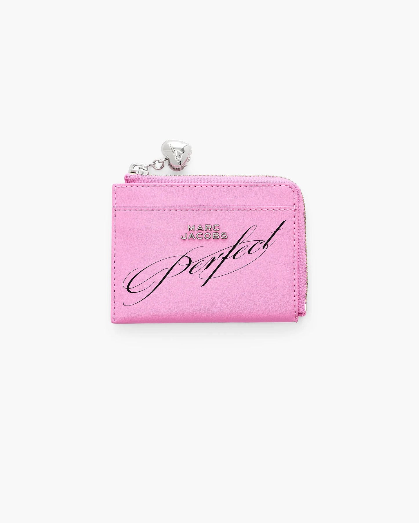 Carteira Marc Jacobs The Perfect Everyday Top Zip Wallet, Couro Legítimo Liso, cor Rosa Prisma, vista frontal | Original Exports