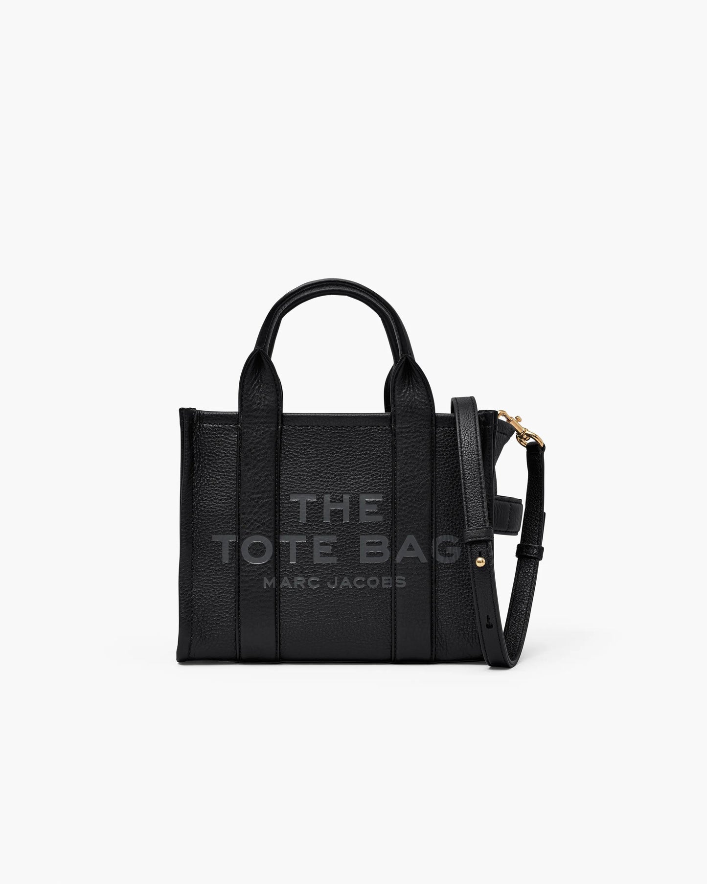 Bolsa Marc Jacobs The Leather Small Tote Bag, Couro Legítimo, cor Preto, vista frontal | Original Exports