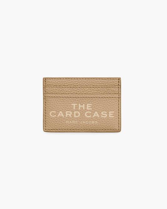 Carteira Marc Jacobs The Leather Card Case, Couro Legítimo Full-Grain, cor Camelo, vista frontal | Original Exports