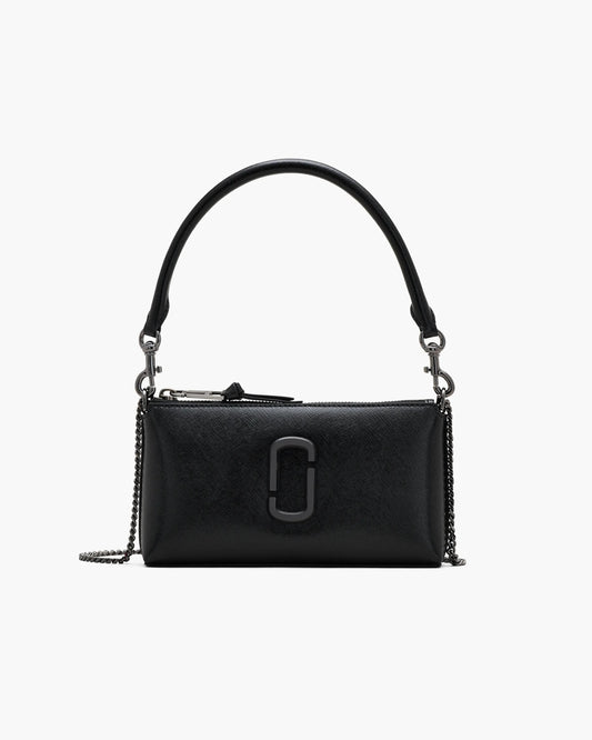 Bolsa Marc Jacobs The Snapshot DTM Convertible Shoulder Bag, Couro Saffiano Legítimo Tonal, cor Preto, vista frontal | Original Exports