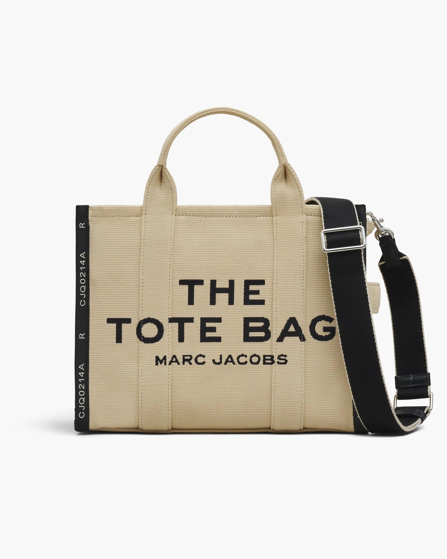 Bolsa Marc Jacobs The Jacquard Medium Tote Bag, Jacquard Tecido de Luxo, cor Areia Quente, vista frontal | Original Exports