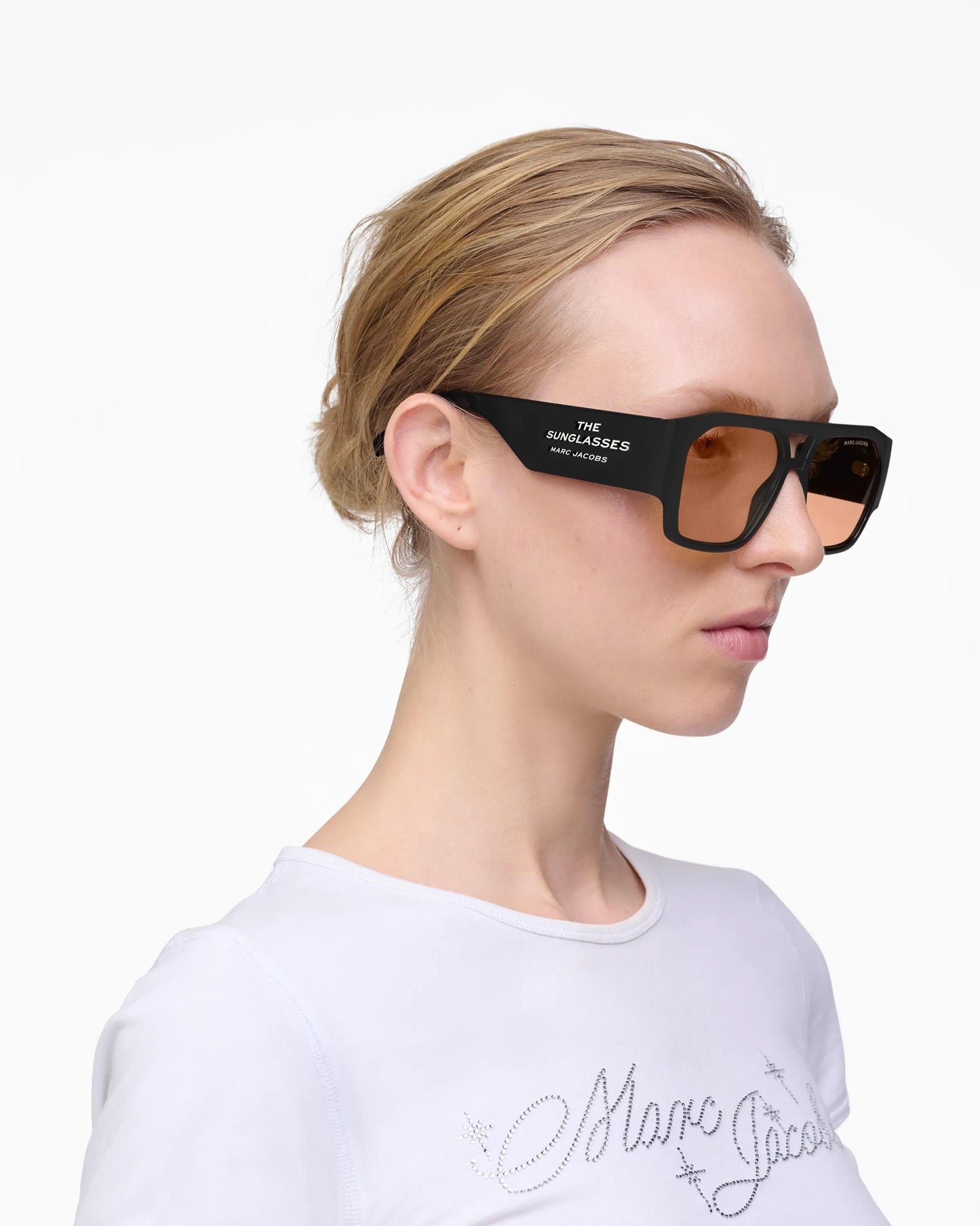 Óculos de Sol Marc Jacobs The Pilot Sunglasses, Poliamida Injetada, cor Preto, vista lateral | Original Exports