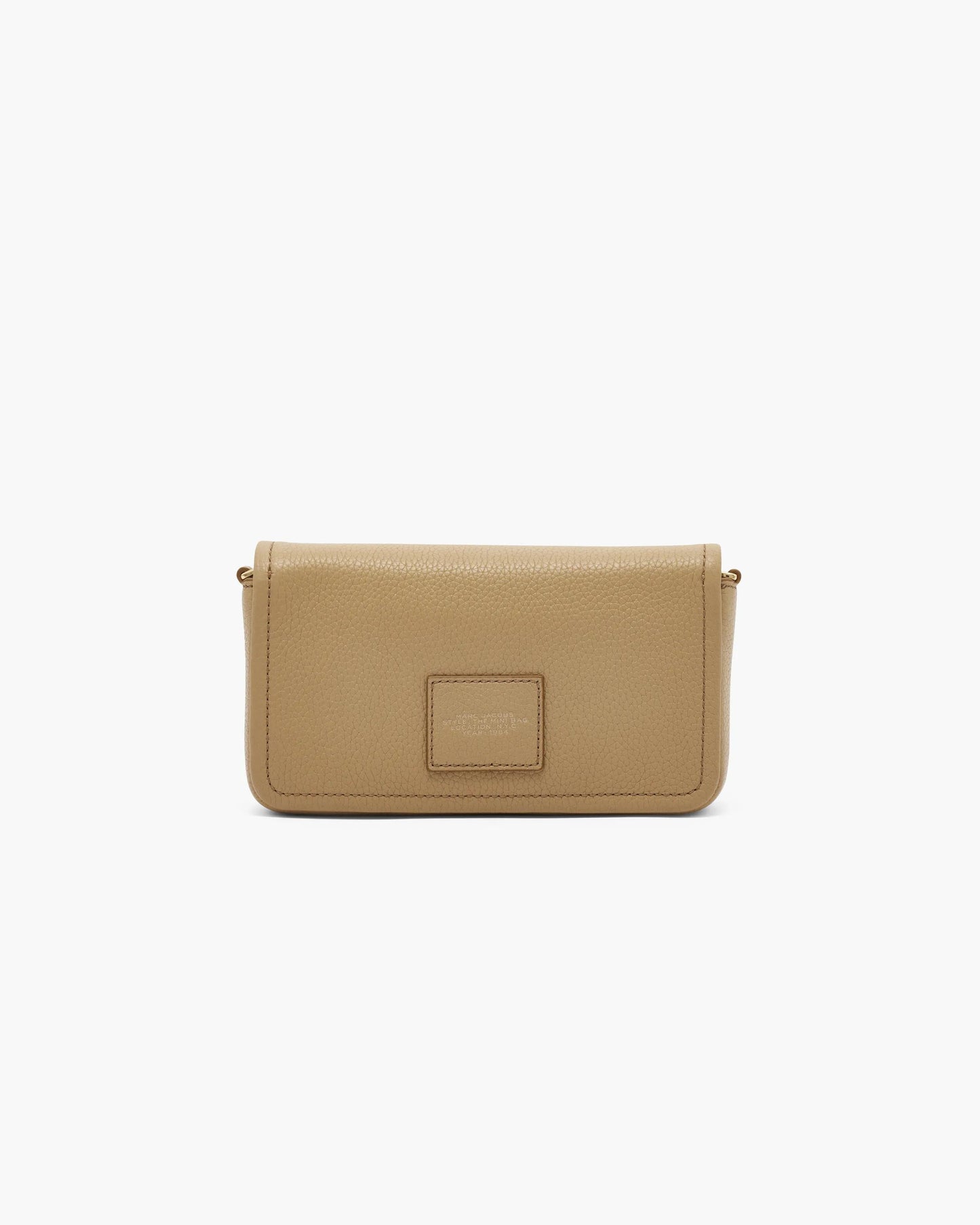 Bolsa Marc Jacobs The Leather Mini Bag, Couro Legítimo, cor Camelo, detalhe do material | Original Exports