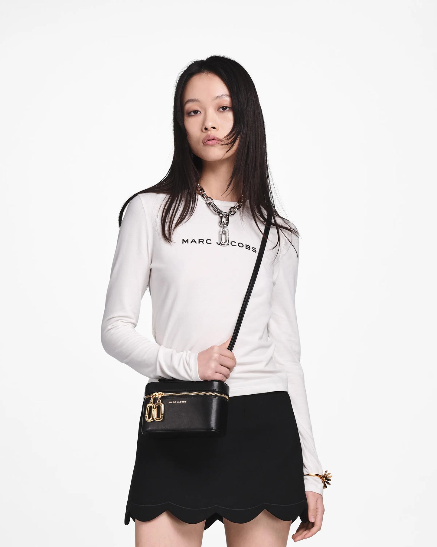 Bolsa Marc Jacobs Scene Vanity Bag, Couro Legítimo Liso, cor Preto, vista lateral | Original Exports