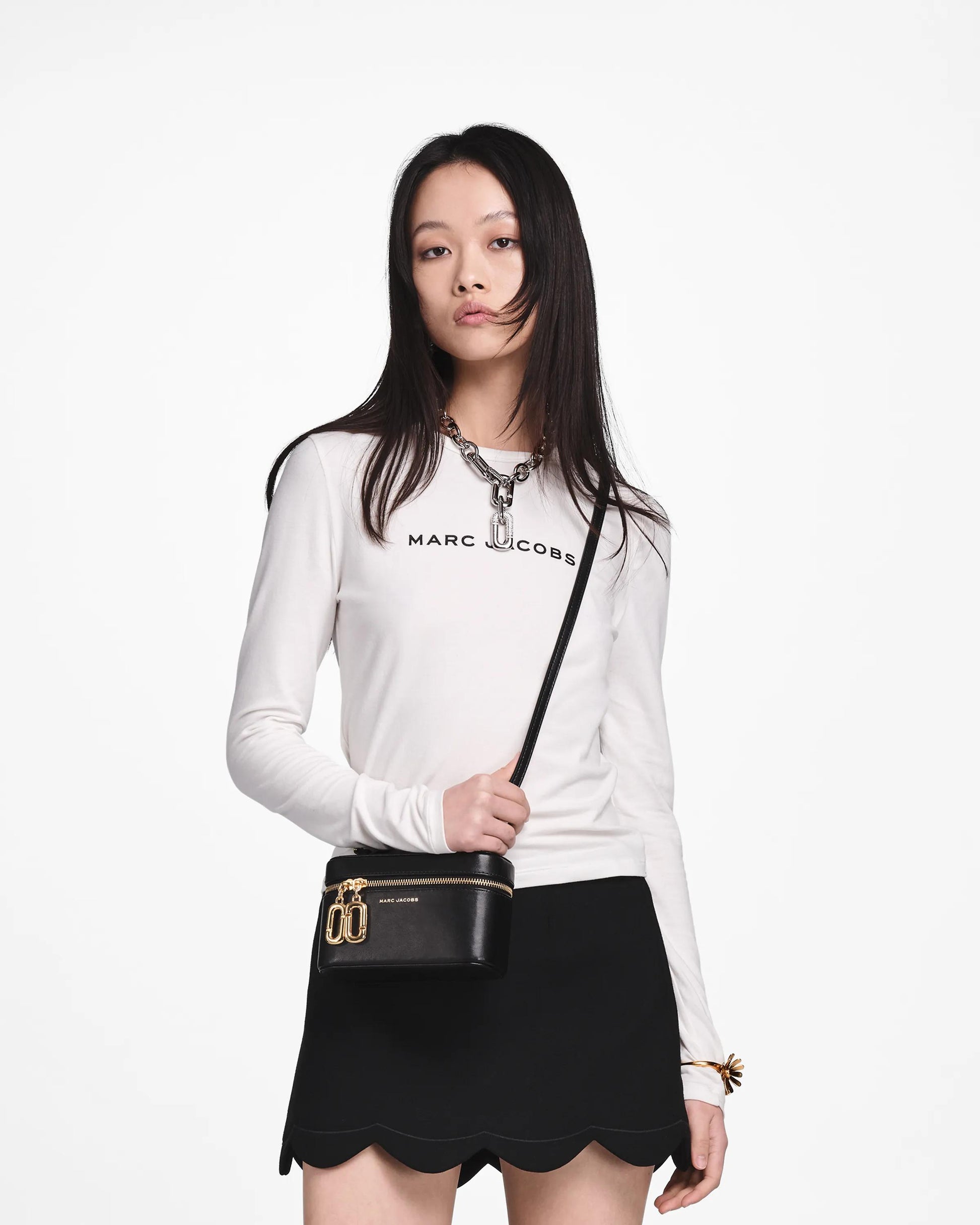 Bolsa Marc Jacobs Scene Vanity Bag, Couro Legítimo Liso, cor Preto, vista lateral | Original Exports