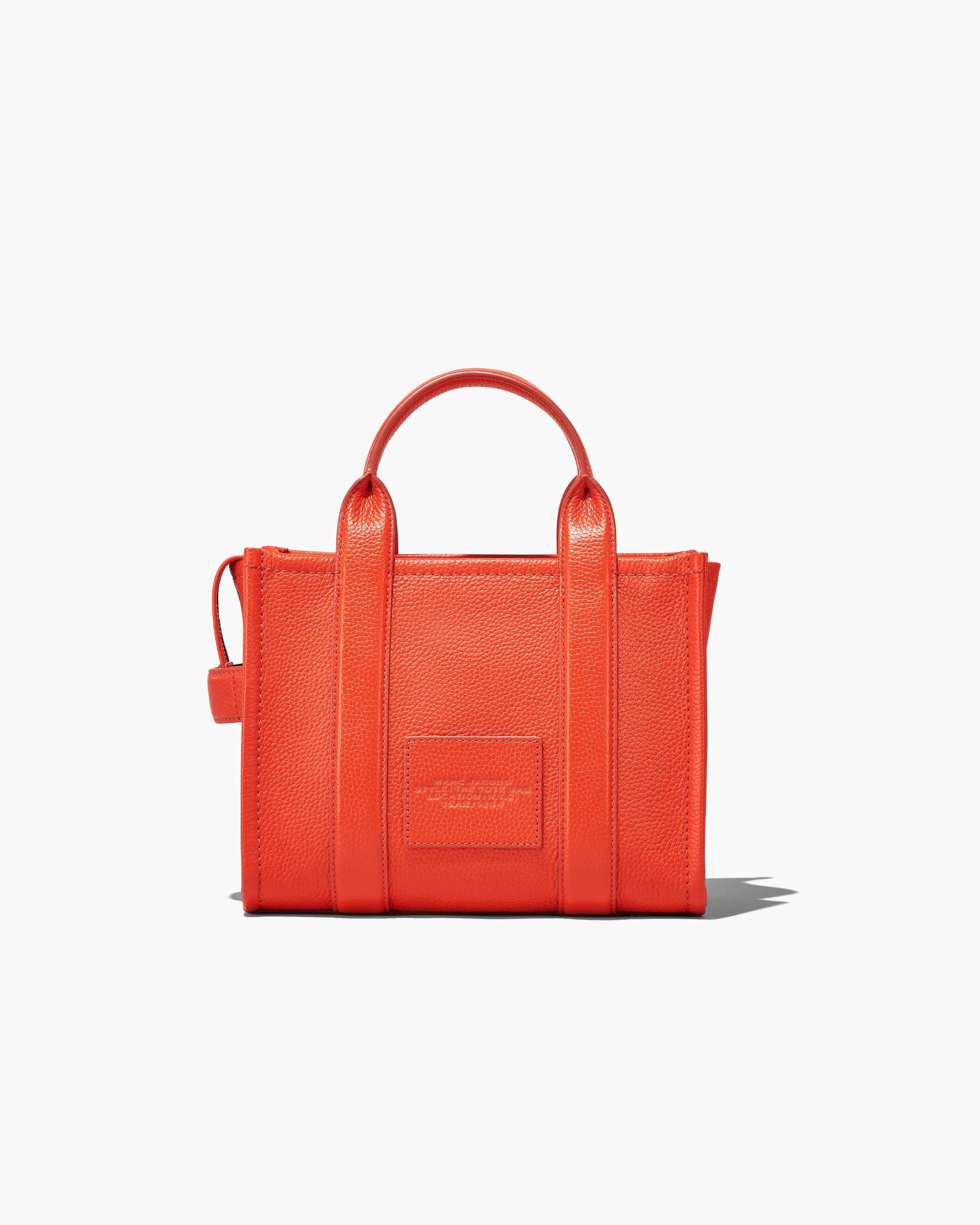 Bolsa Marc Jacobs The Leather Small Tote Bag, Couro Legítimo, cor Laranja Elétrico, vista interna | Original Exports