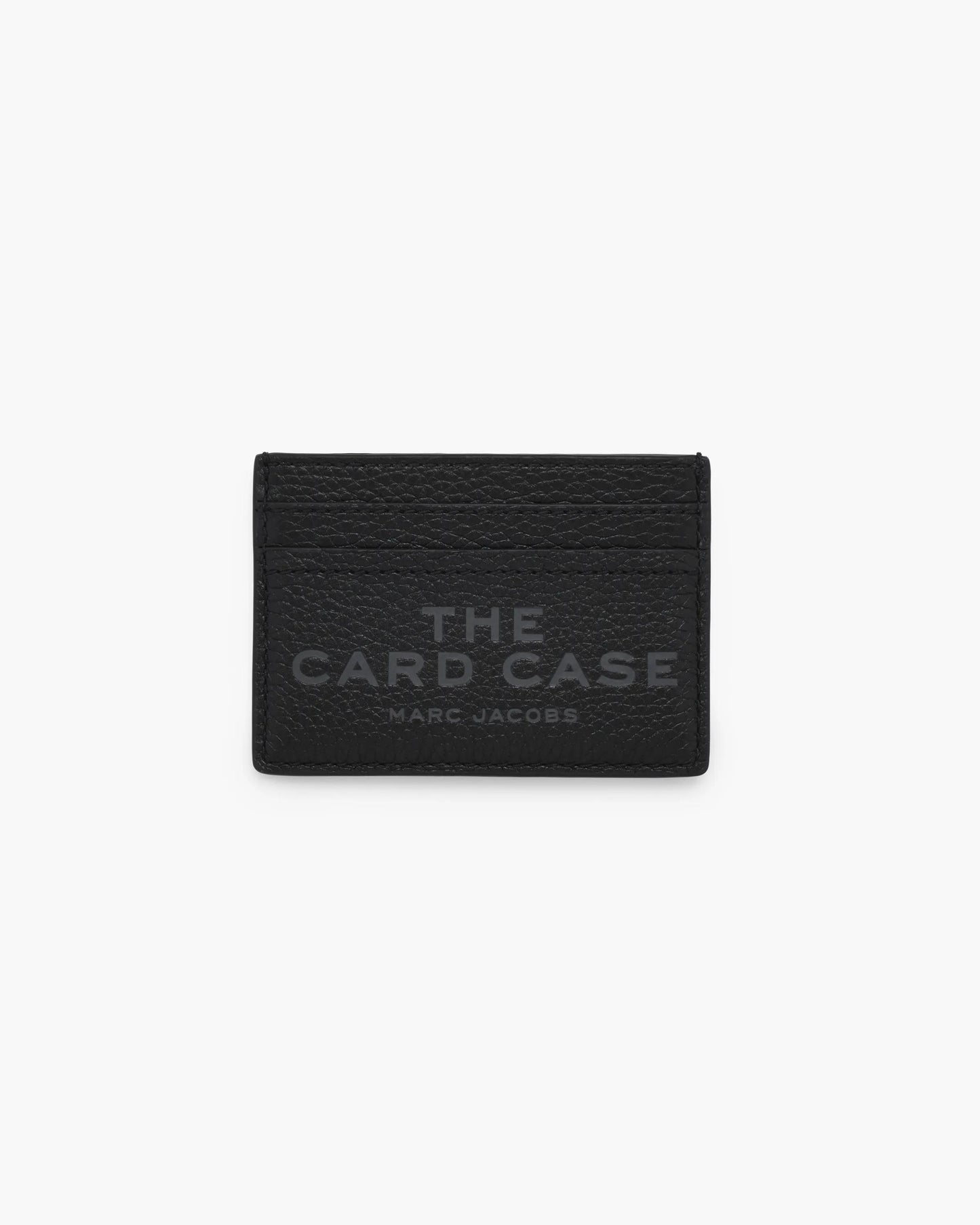 Carteira Marc Jacobs The Leather Card Case, Couro Legítimo Full-Grain, cor Preto, vista frontal | Original Exports