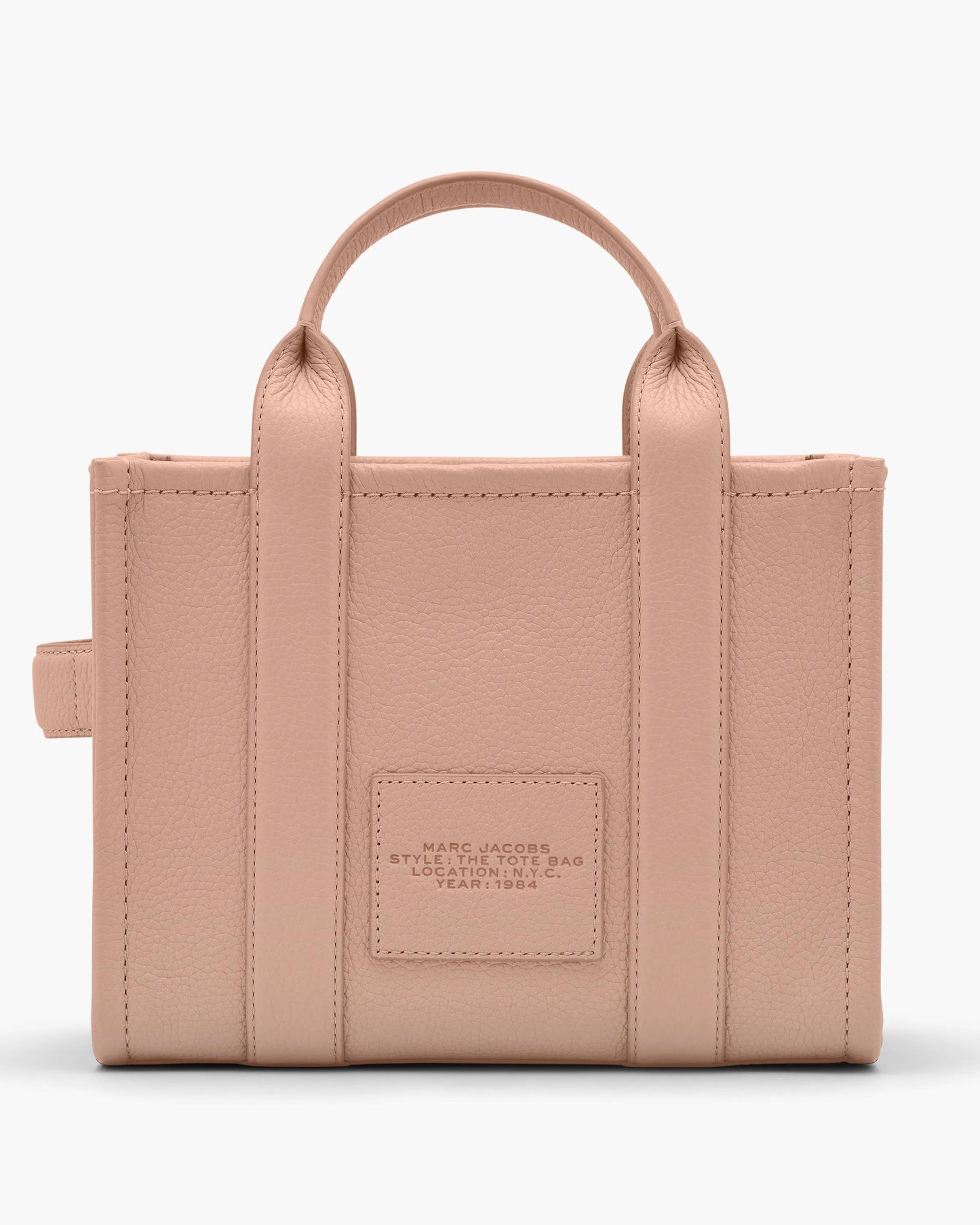 Bolsa Marc Jacobs The Leather Small Tote Bag, Couro Legítimo, cor Rosé, detalhe do material | Original Exports