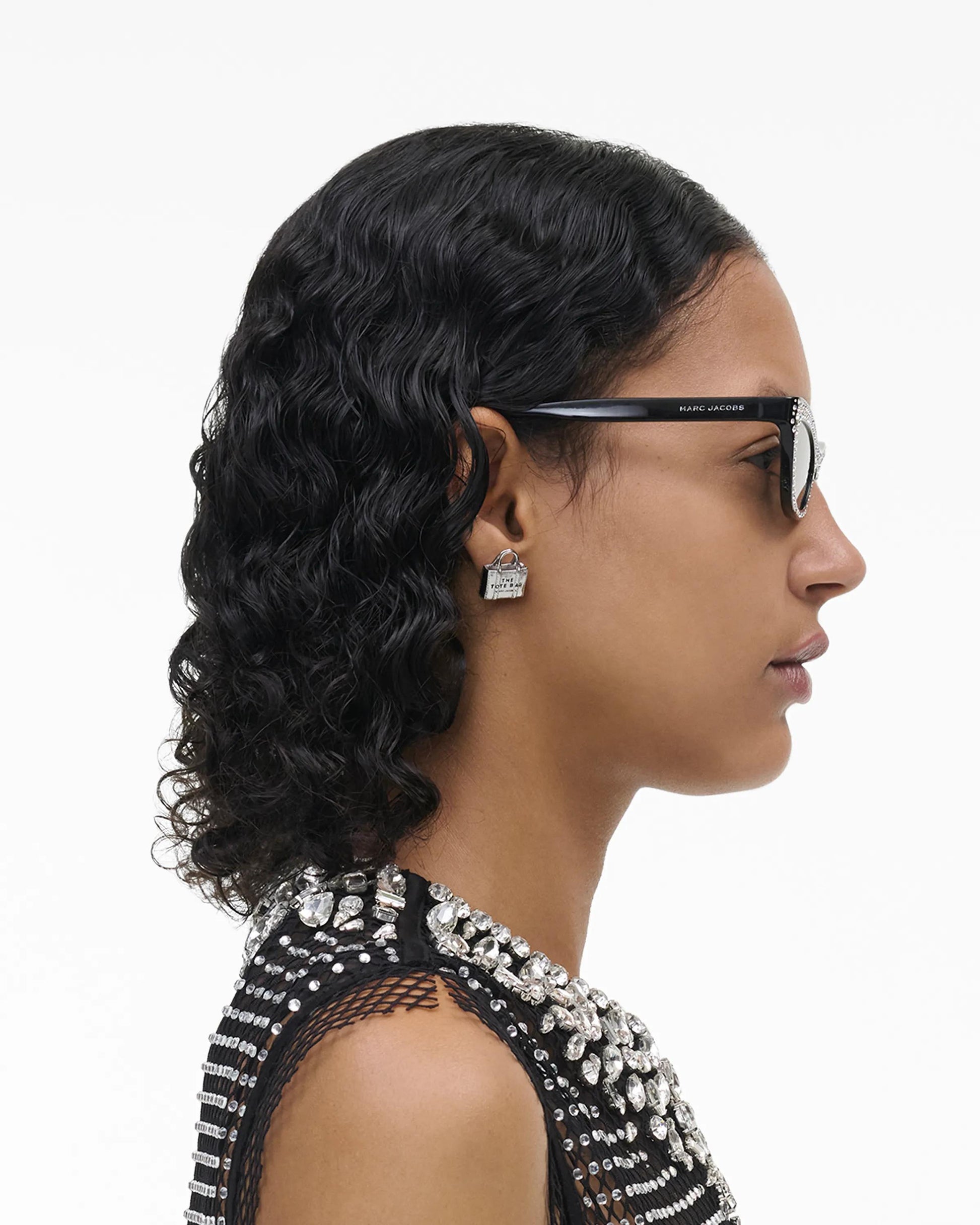 Óculos de Sol Marc Jacobs The Cat Eye Sunglasses, Acetato, cor Preto, detalhe da armação | Original Exports
