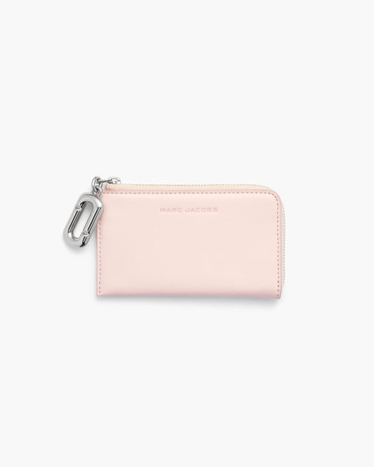 Carteira Marc Jacobs Scene Top Zip Multi Wallet, Couro Legítimo Liso, cor Rosa Pó, vista frontal | Original Exports