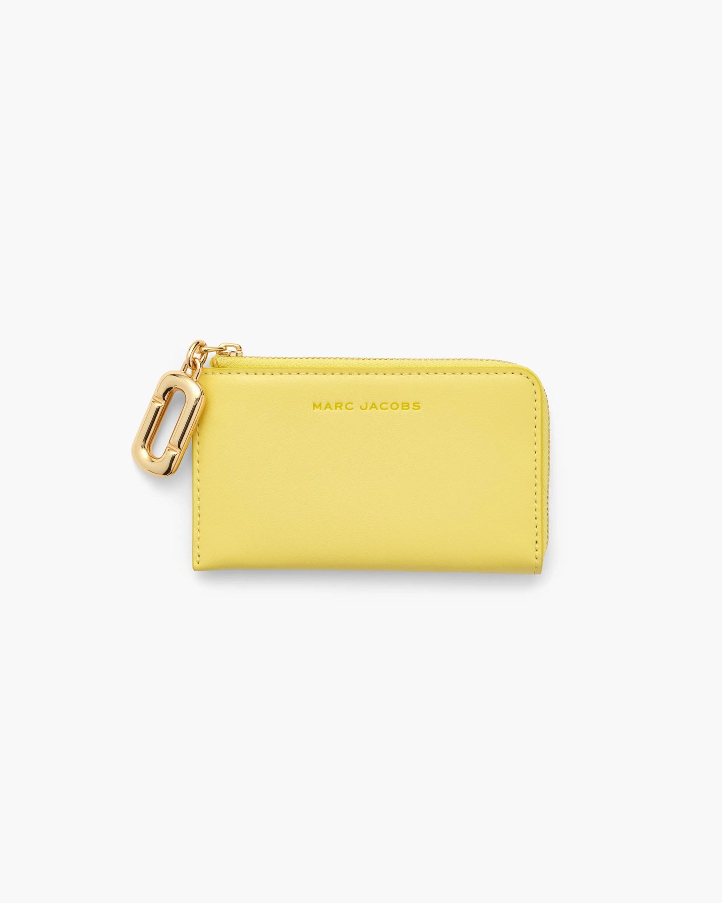 Carteira Marc Jacobs Scene Top Zip Multi Wallet, Couro Legítimo Liso, cor Amarelo Cítrico, vista frontal | Original Exports