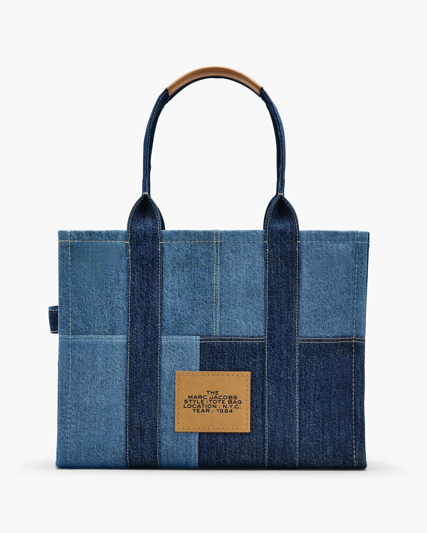 Bolsa Marc Jacobs The Denim Large Tote Bag, Jeans, cor Azul Jeans, detalhe do material | Original Exports