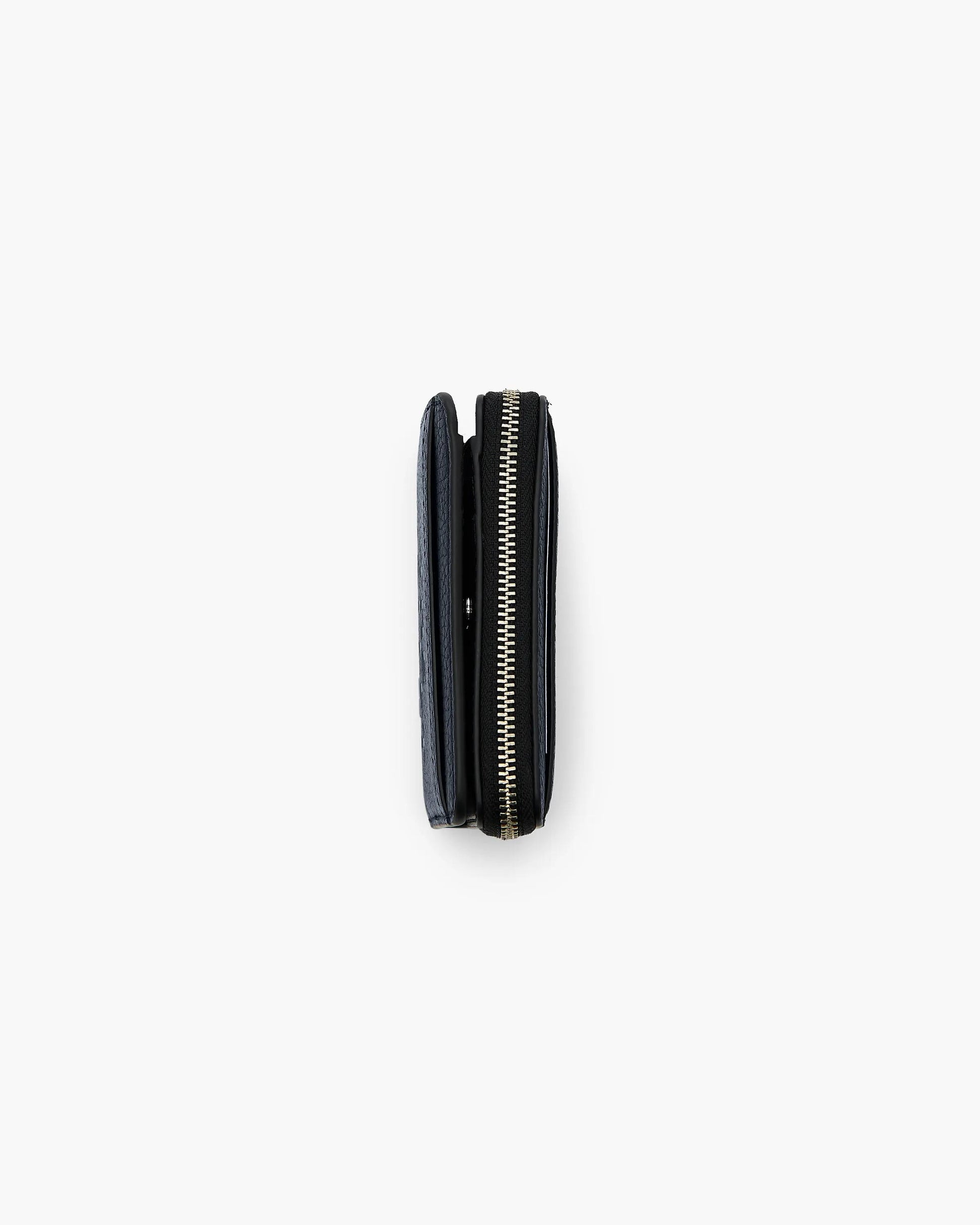 Carteira Marc Jacobs The Leather Mini Compact Wallet, Couro Legítimo, cor Azul Mar, vista interna | Original Exports