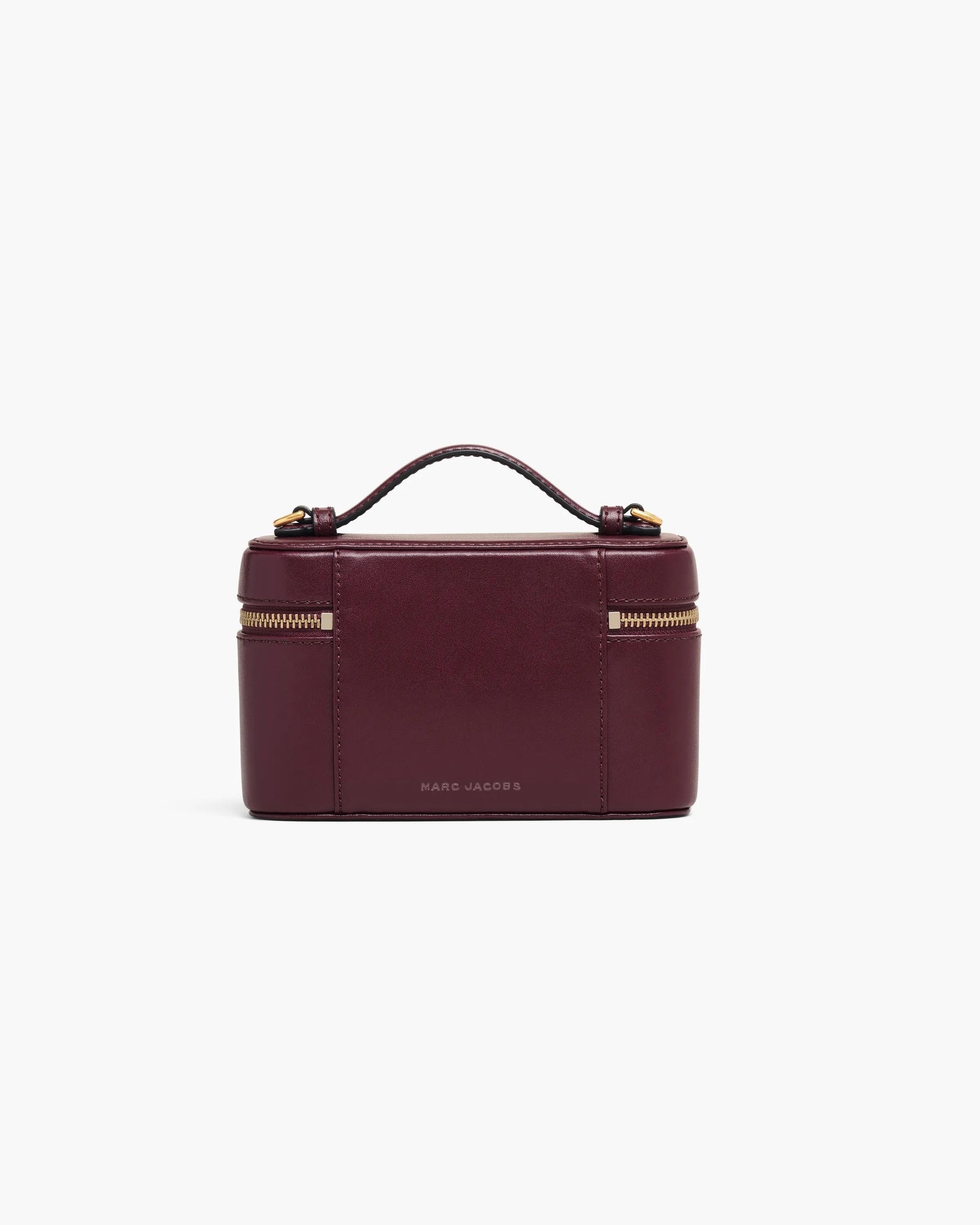 Bolsa Marc Jacobs Scene Vanity Bag, Couro Legítimo Liso, cor Vinho Tinto Escuro, detalhe do material | Original Exports