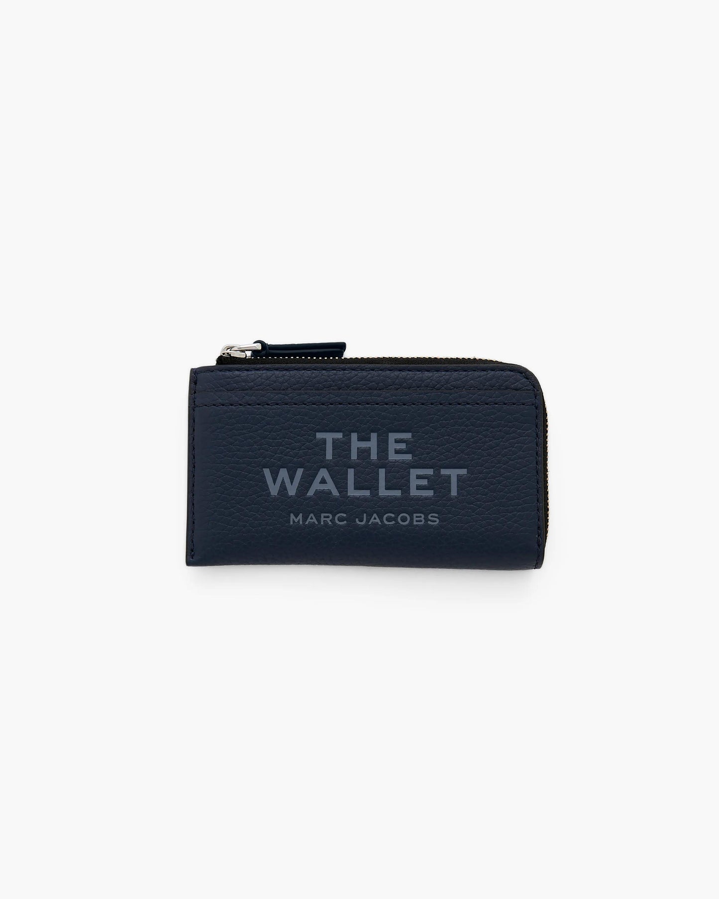 Carteira Marc Jacobs The Leather Top Zip Multi Wallet, Couro Legítimo, cor Azul Mar, vista frontal | Original Exports