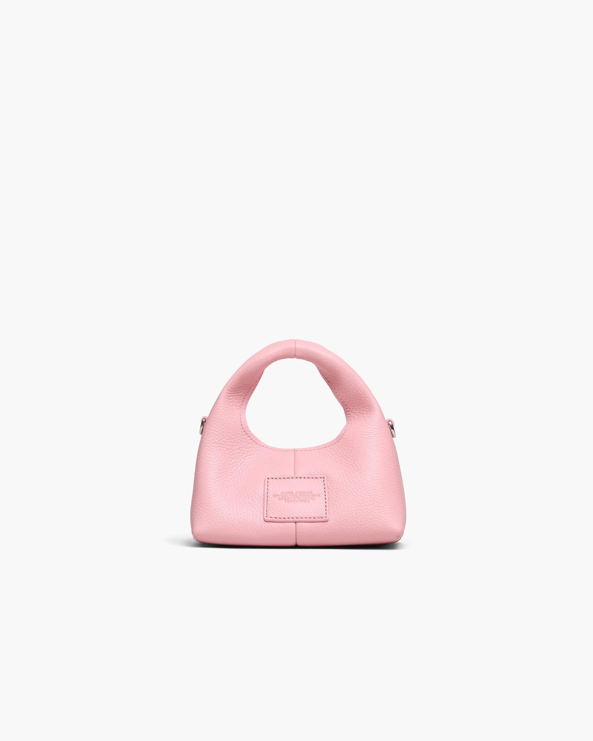 Bolsa Marc Jacobs The Micro Crossbody Sack Bag, Couro Legítimo, cor Rosa Fita, detalhe do material | Original Exports
